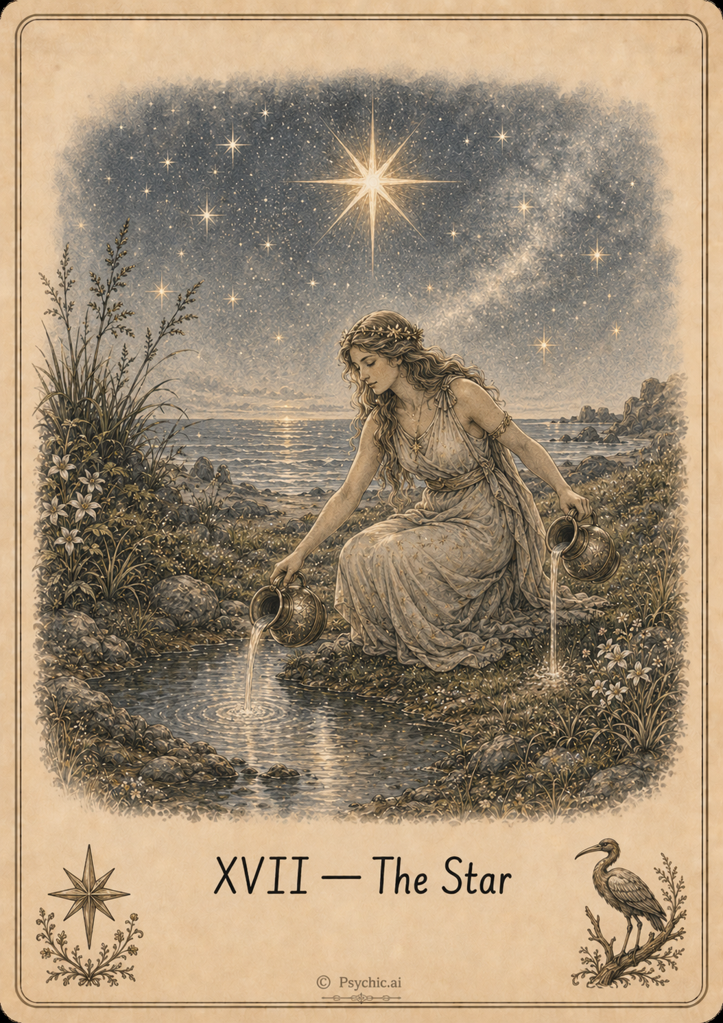 The Star tarot card illustration